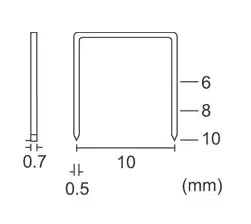 agrafeuse pneumatique à couronne moyenne
