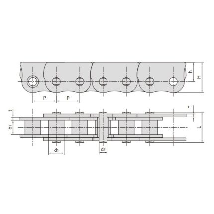 chaîne anti-courbure pour fenêtre coulissante