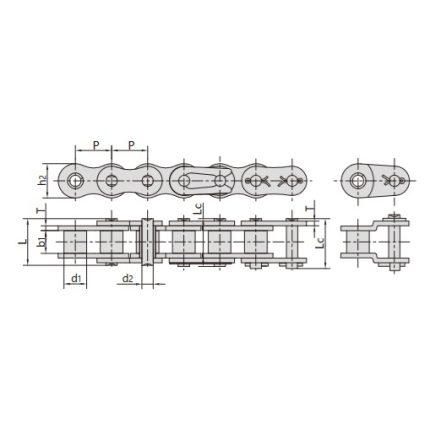 chaînes à rouleaux agricoles