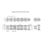 Chaîne à rouleaux de précision à pas court de la série A