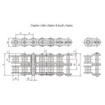 Chaîne à rouleaux de précision à pas court de la série A
