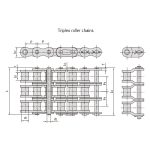 Chaînes à rouleaux de précision à pas court de la série B