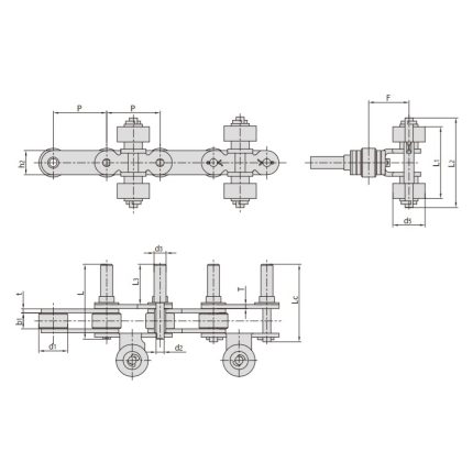 chaîne de transport pour les équipements de pulvérisation