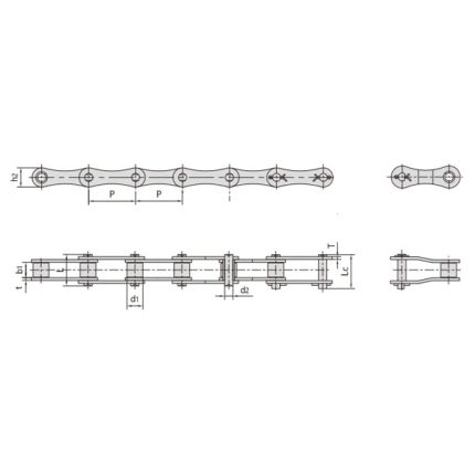 chaîne de transmission à double pas
