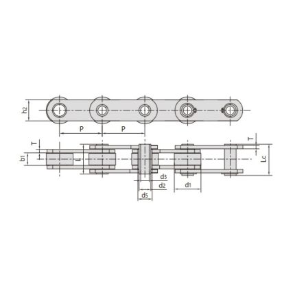 Chaîne transporteuse à axes creux de la série FVC