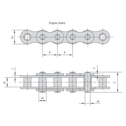 chaîne de moteur de moto