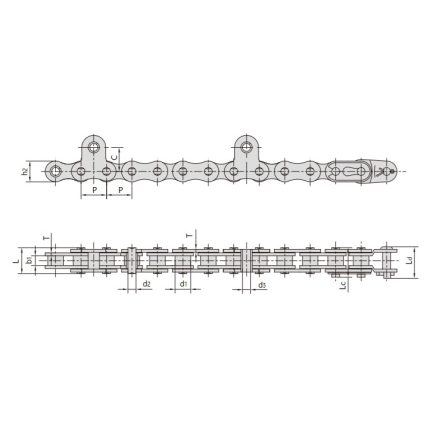 chaîne de moissonneuse-batteuse