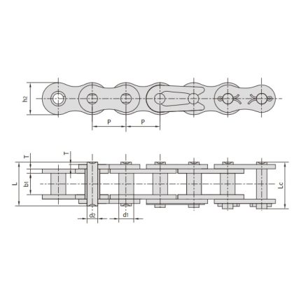 chaîne de palan sans rouleau