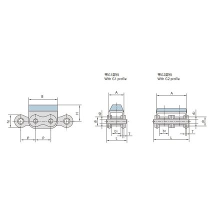 chaîne de plaque attachée en caoutchouc