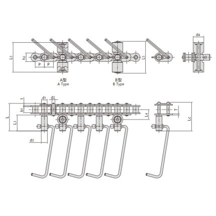 chaîne de transport de la ligne de production de saucisses