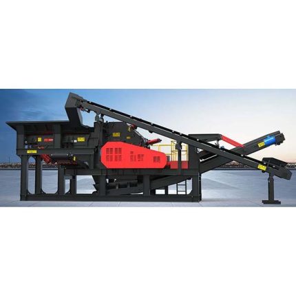 station de concassage à percussion montée sur patins