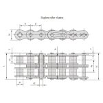 chaînes à rouleaux série lourde