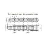 chaînes à rouleaux série lourde