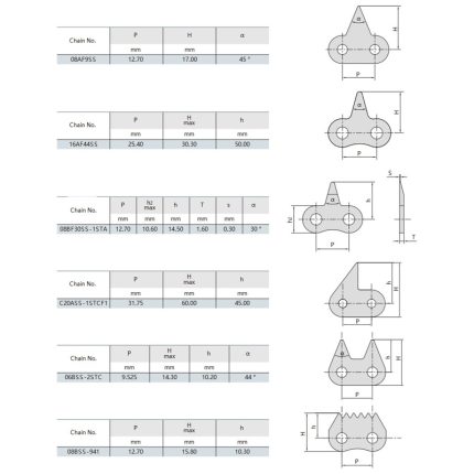 chaîne en acier inoxydable à bout pointu