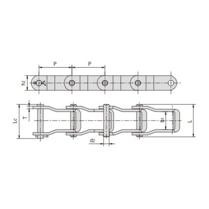 chaîne à goupilles en acier