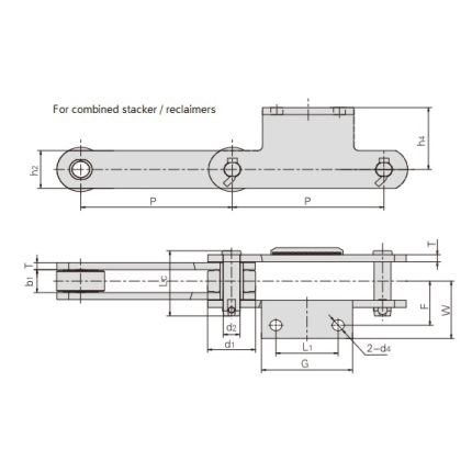 convoyeur à chaîne de récupération d'empileurs avec accessoires
